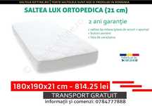 Saltea 180x190 cm - Lux Ortopedica (inaltime 21 cm)