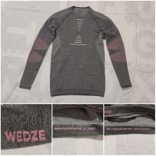 Bluza de corp ski wool lînă base layer L dama fete