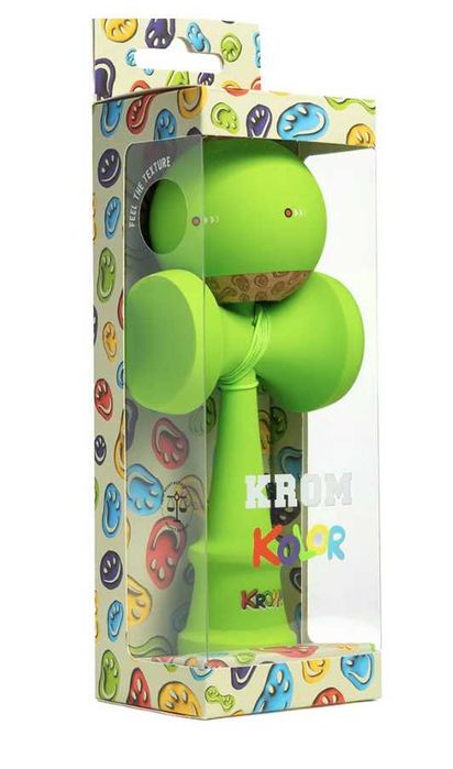 Kendama Krom Kolor Original - Verde si Galben - Nou si Ambalat