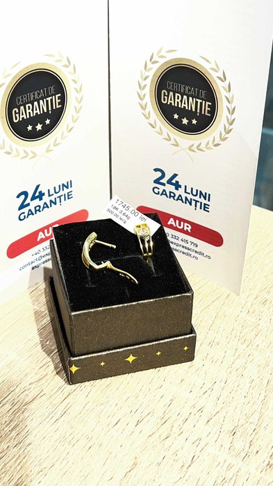 (AG42) Cercei Aur 18k 3.64g (B.11780.1. ) GARANTIE 24 LUNI