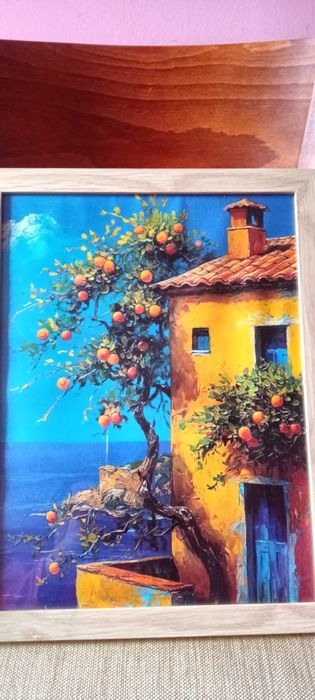 Ярка стълбица от 10 книги- Цветна Маслена Живопис Стенна Декорация, Ус