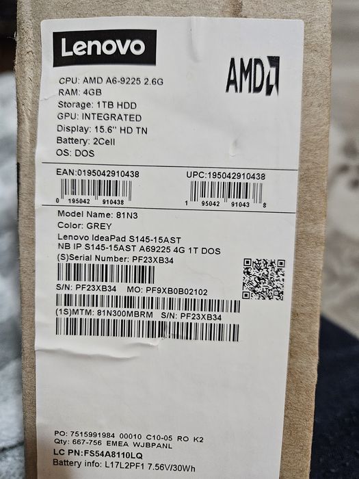 Vând laptop Lenovo l 81N3. Reducere pentru elevi.