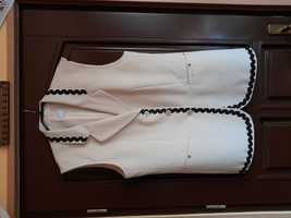 Vesta dama personalizata alb-unt, material nesifonabil marimea XL