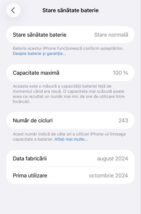 Iphone 16 Pro Max 256GB Natural Titanium Garantie 100% baterie
