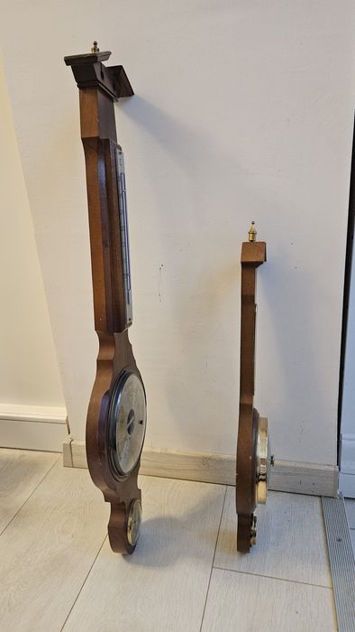 Termometru barometru higrometru vintage lemn masiv