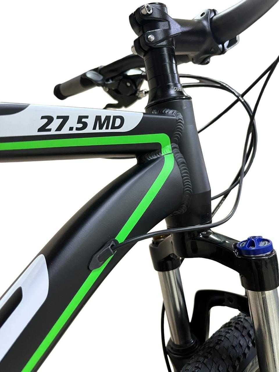 Горный велосипед Axis 27.5 Черно-зеленый (рассрочка, KASPI RED)