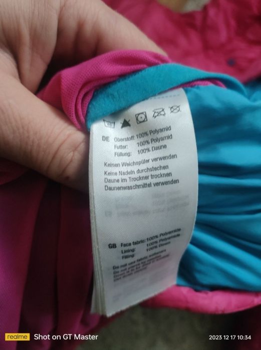 Geaca de munte puf de gâscă damă Mammut,mărime M