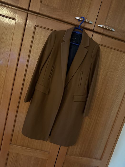 Palton Zara 100% lana, masura XS, camel culoare