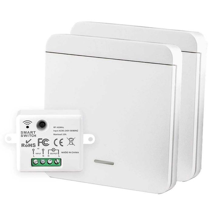Set întrerupător wireless, 2 întrerupătoare wireless