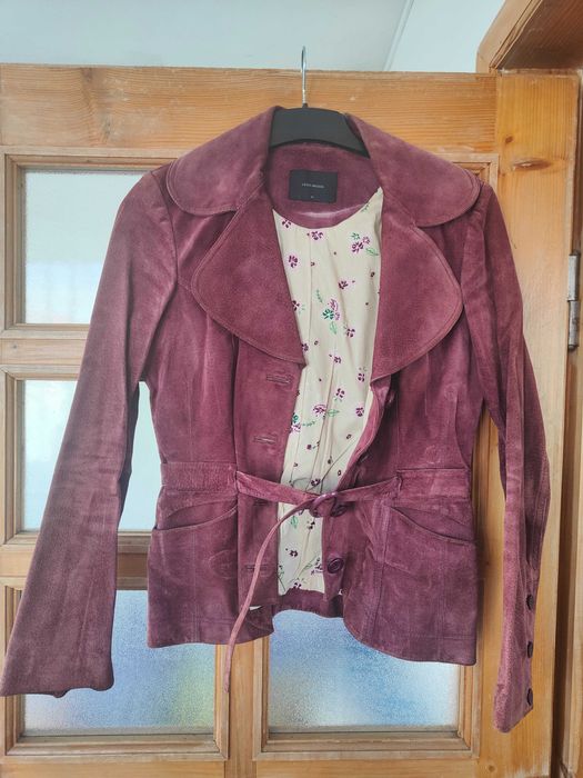 Geaca piele intoarsa ONLY mov