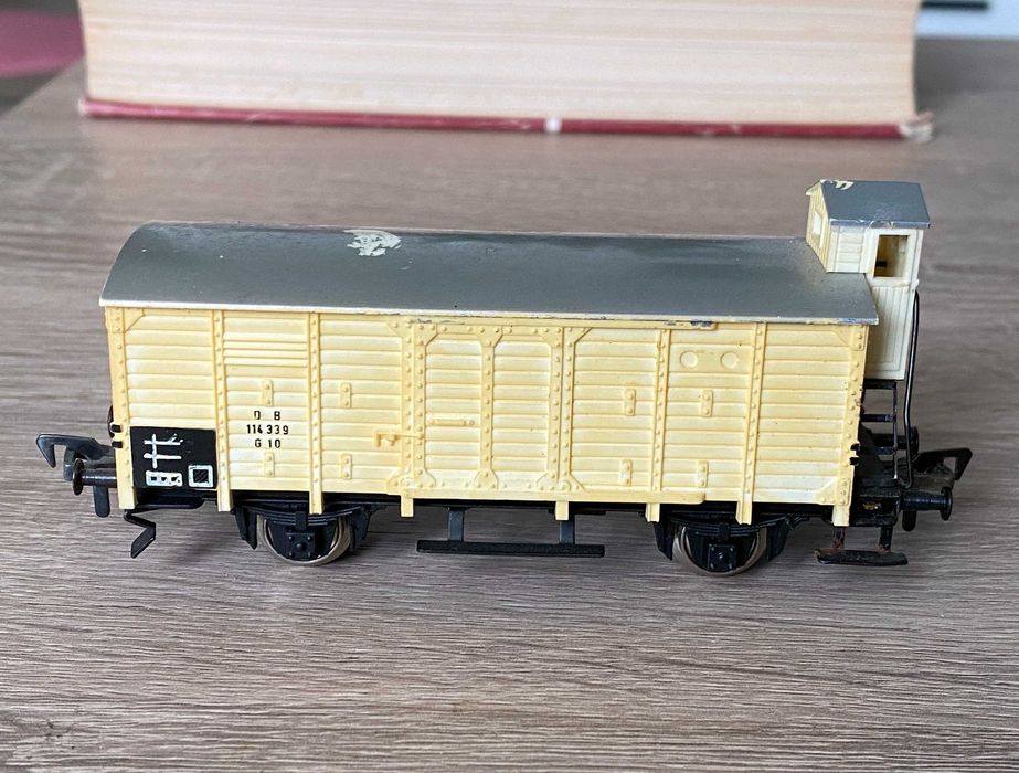 Vagon bere Fleischmann 1484 DB cabina frana H0 made in us zone germany