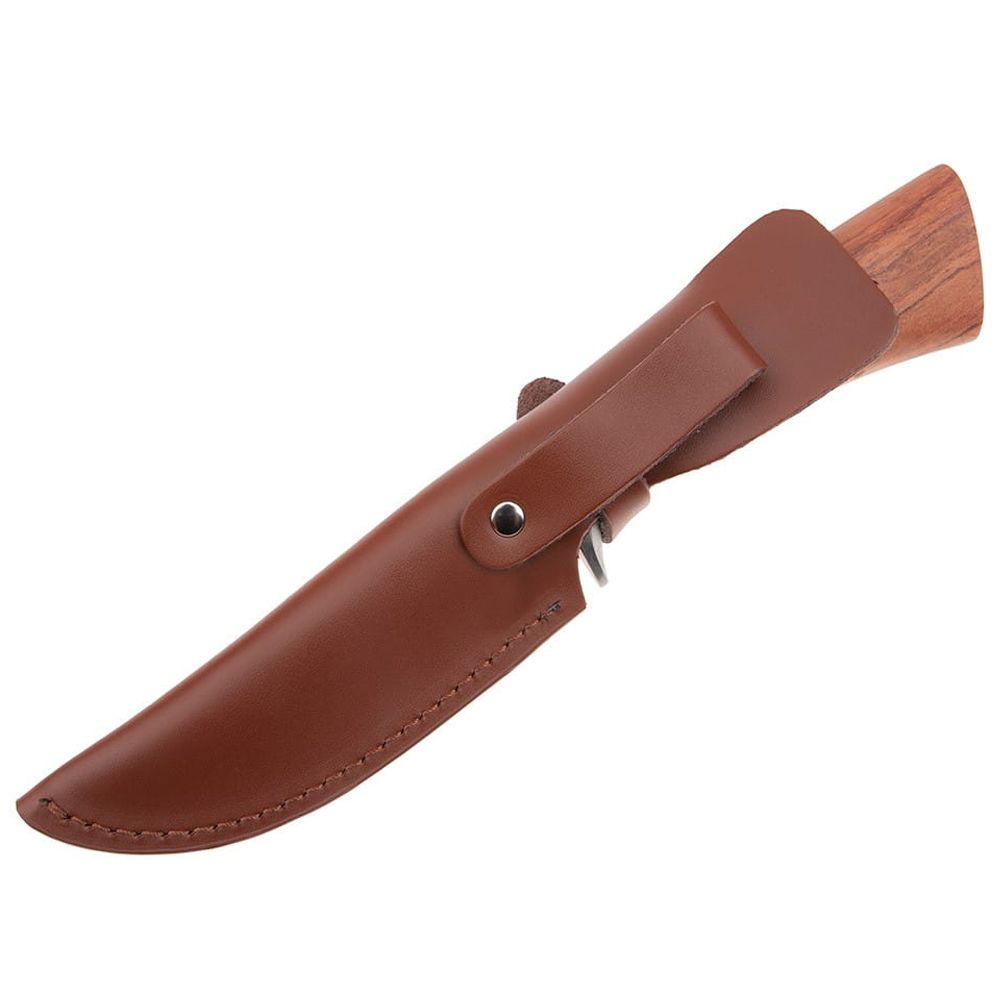 Cutit vanatoare Adventure Accuracy, damasc, 25 cm, lemn, husa piele