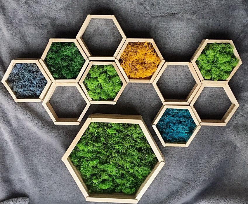 Forme hexagonale perete- fagure hexagon 3 buc-65 lei