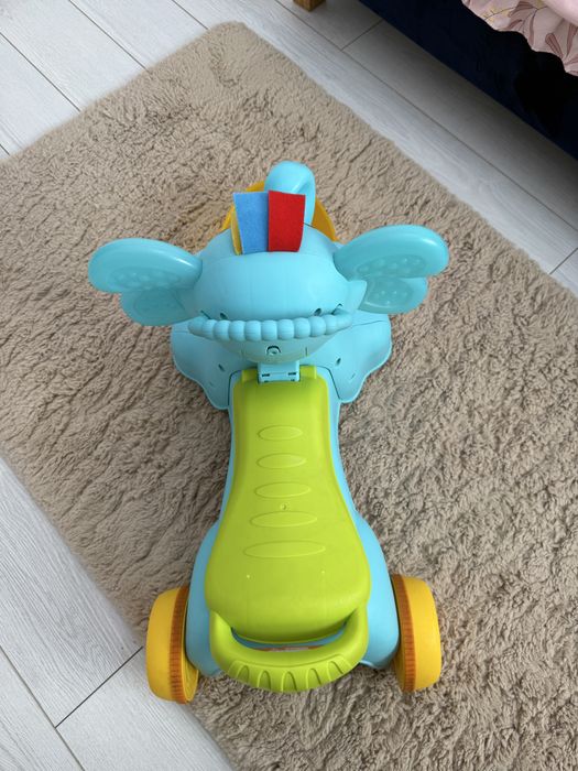 Masinuta fara pedale pentru copii, B Kids, elefant 3 in 1