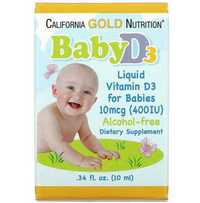 California Gold Nutrition жидкий витамин D3 (США)