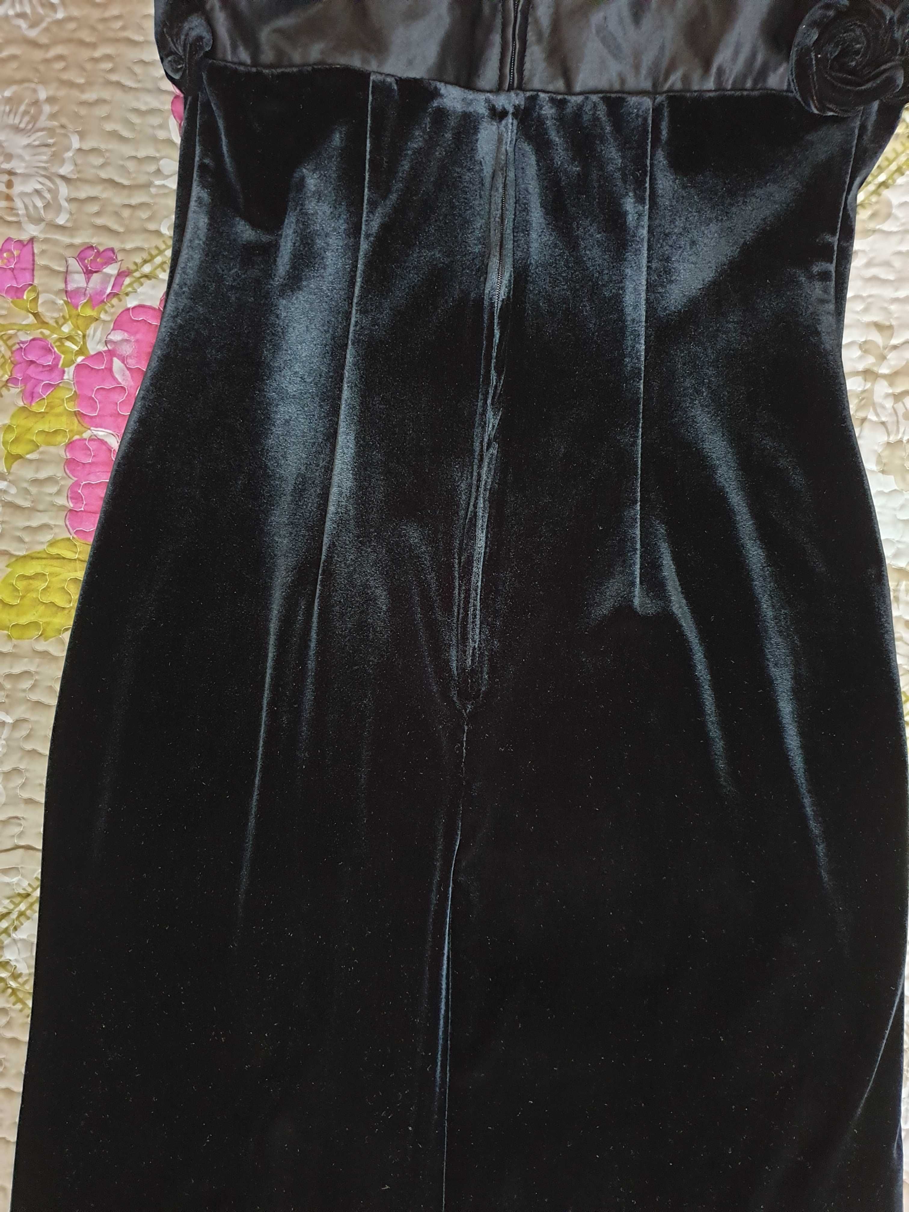 Rochie neagra catifea