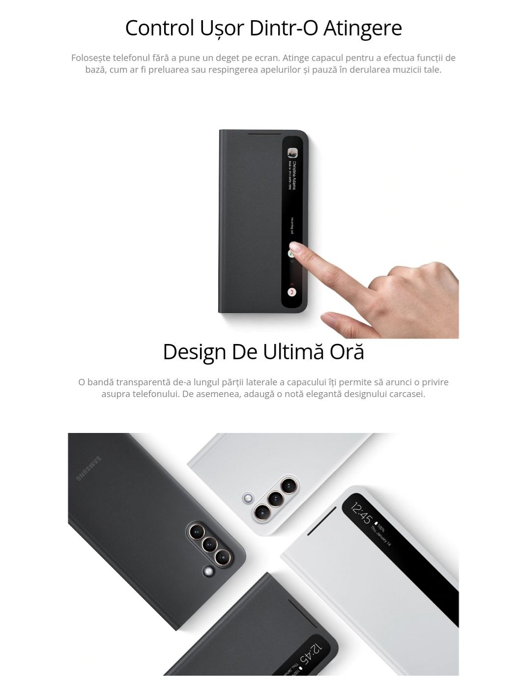 Husa flip activa originala Samsung Smart Clear View Cover S21 Ultra