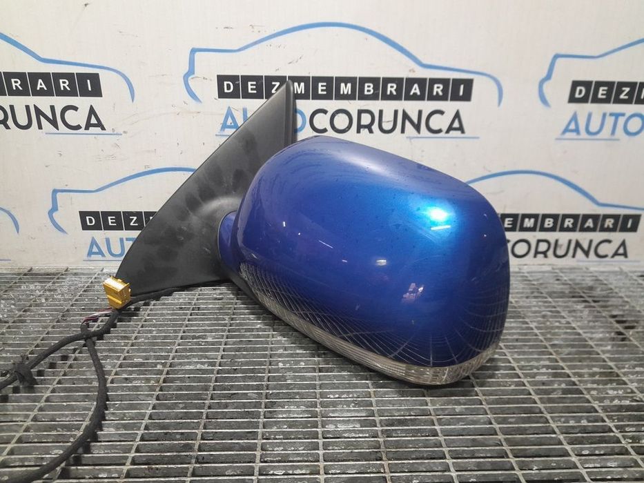 Oglinda stanga Volkswagen Touareg 7L 2003 - 2006 4 Usi ALBASTRU (1127) Rabatabile ...
