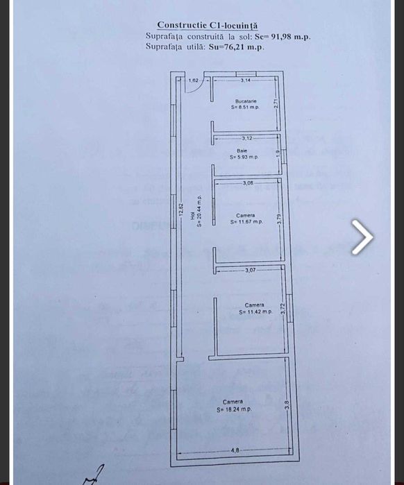 Casa in Ovidiu, 92 mp, teren 319 mp, constructie 2003