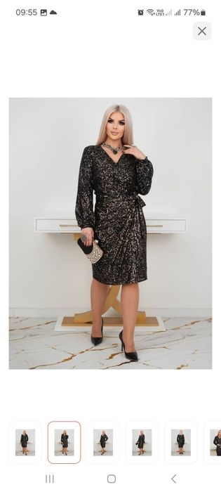 Вечернее платье. Платье с пайетками.Платье на запах.