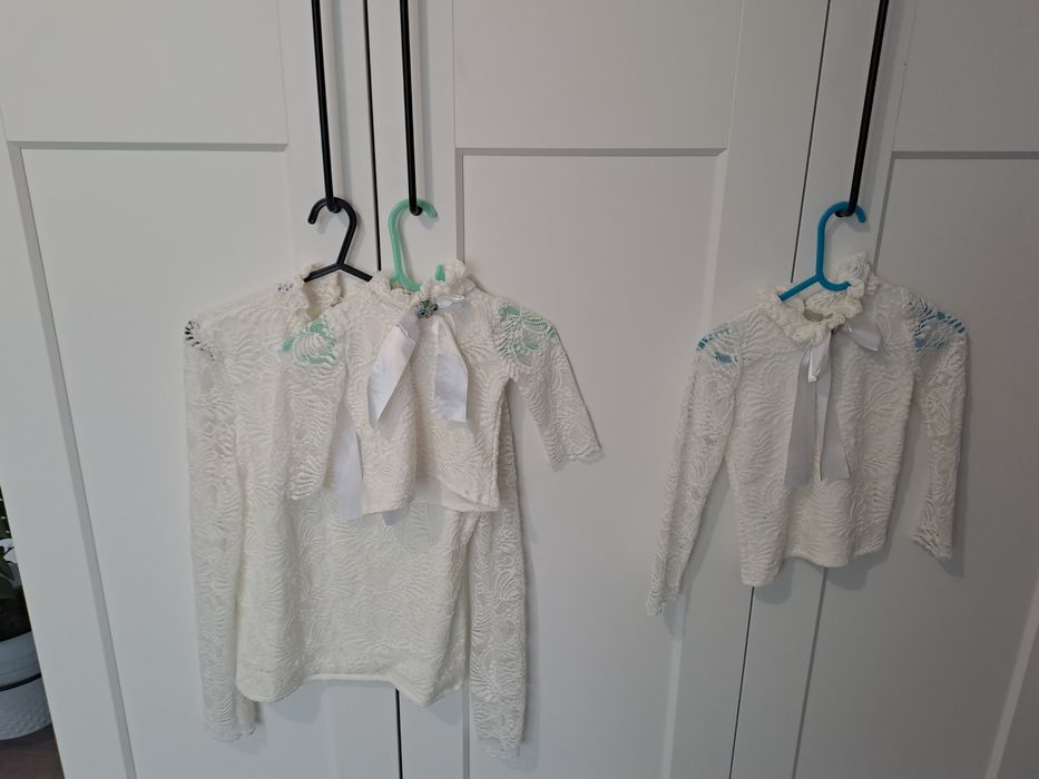 Bluza alba si fusta verde Mama&fiica