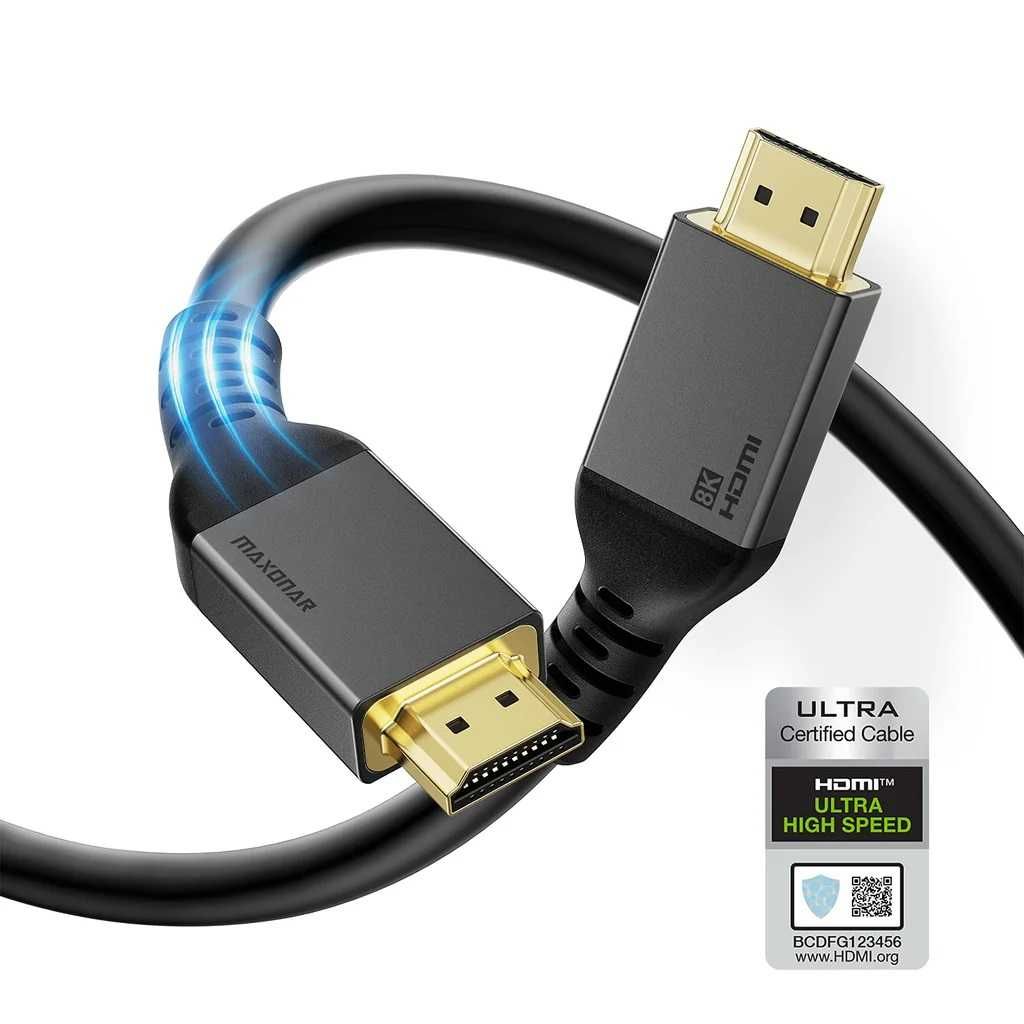 8K HDMI кабел 7м сертифициран 48 Gbps 8K-60Hz 4K-120Hz HDR10+ Dolby At
