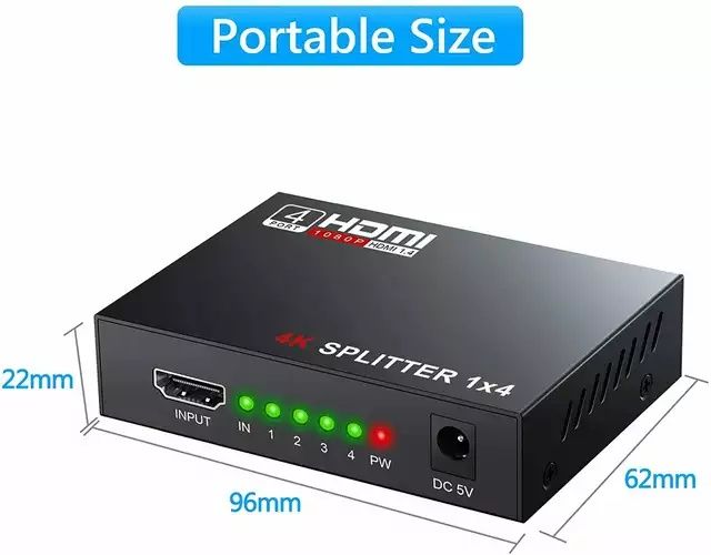 HDMI splitter сплиттер разветвитель делитель изображения 1х4 доставка