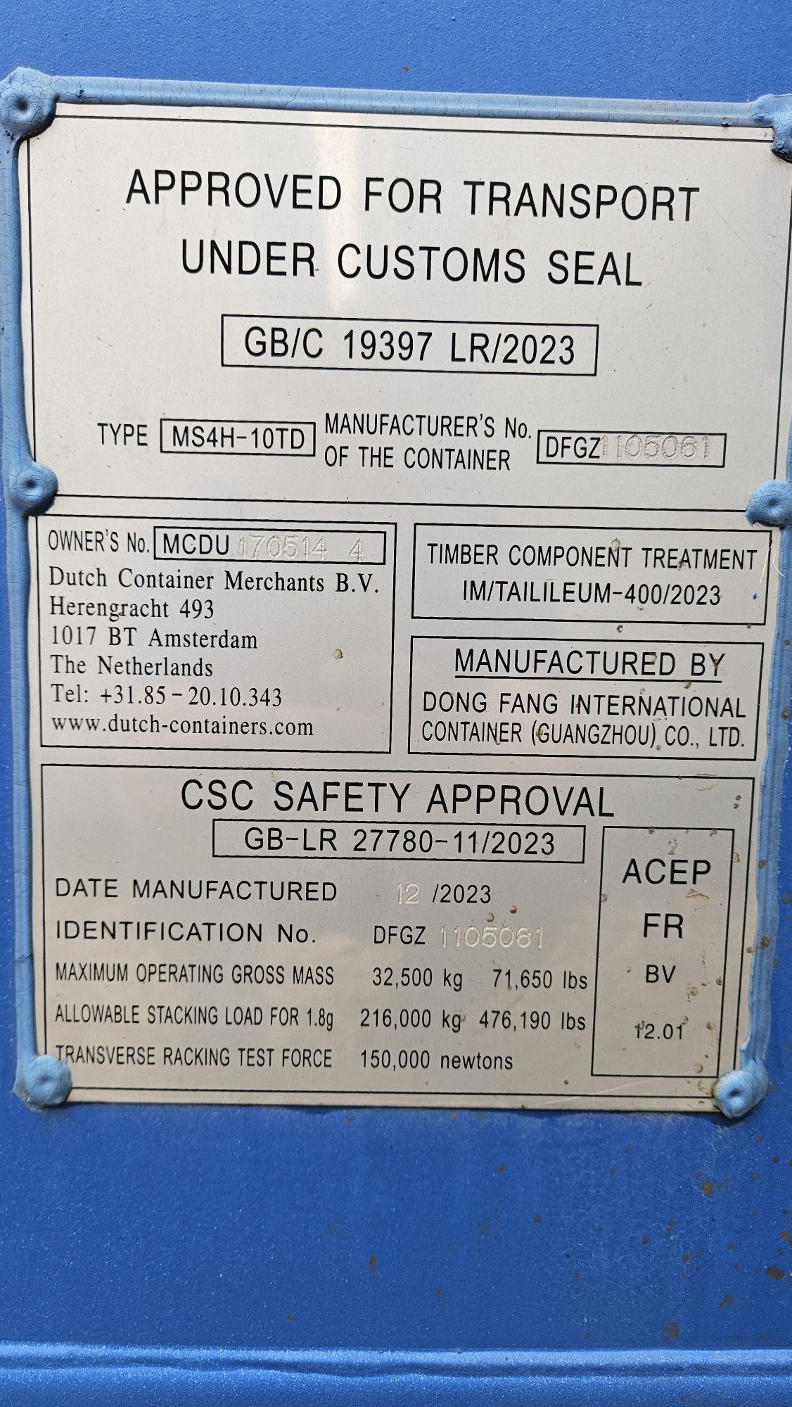 Container maritim