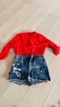 комплект сет къси панталони тениски zara hm guess