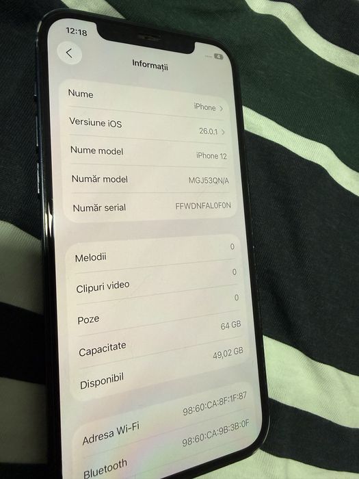 Schimb iPhone 12 blue.. stare 6/10 estetic