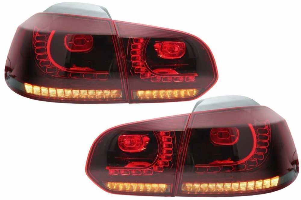 Stopuri VW Golf 6 (2008-2013) R20 Rosu Fumuriu Semnal Dinamic Full LED