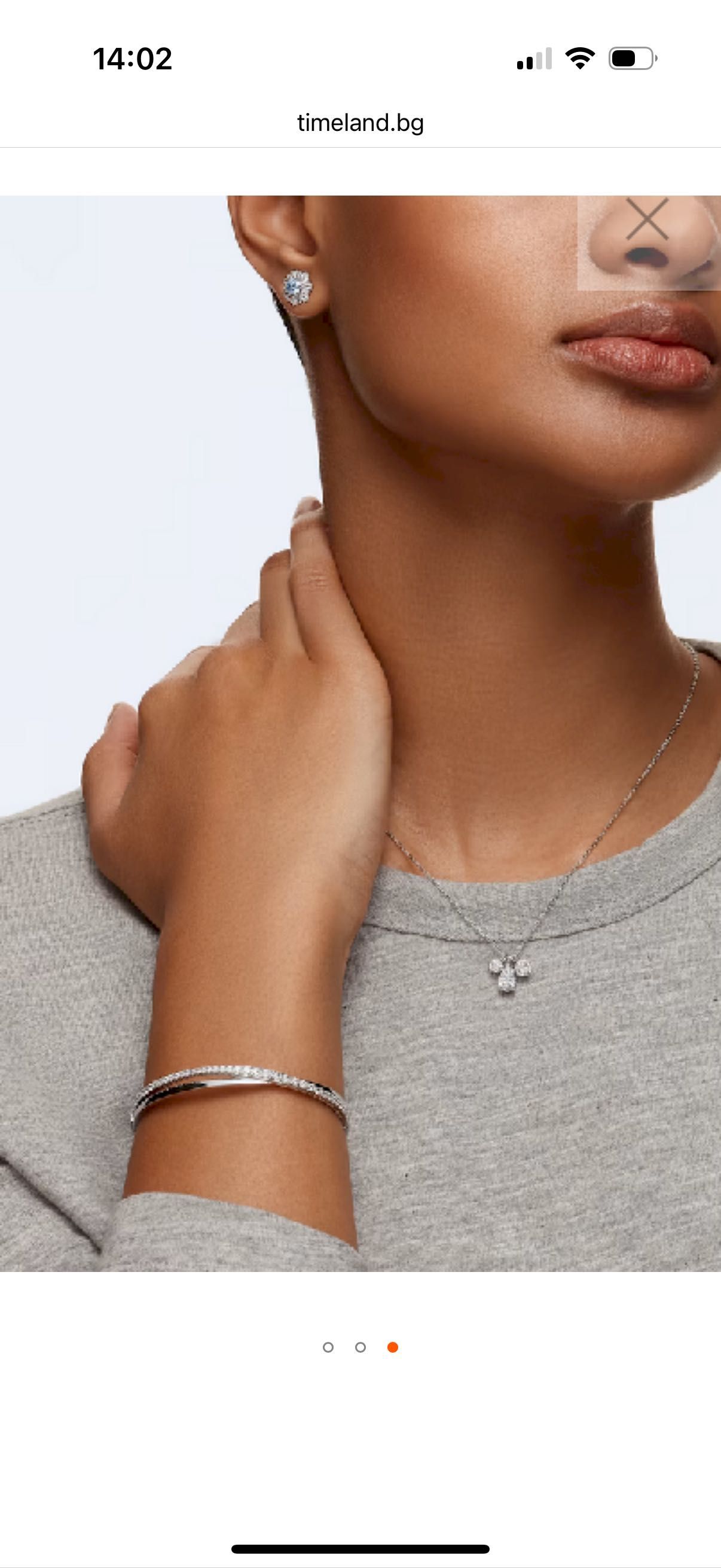 Дамска гривна Swarovski Twist и колие karl lagerfeld