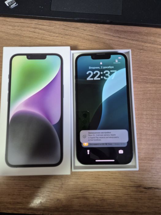 Айфон 14 чёрного цвета.батарея 85%