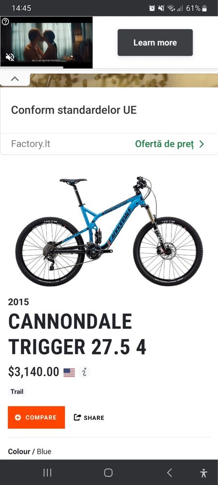 Bicicleta enduro “Cannondale”