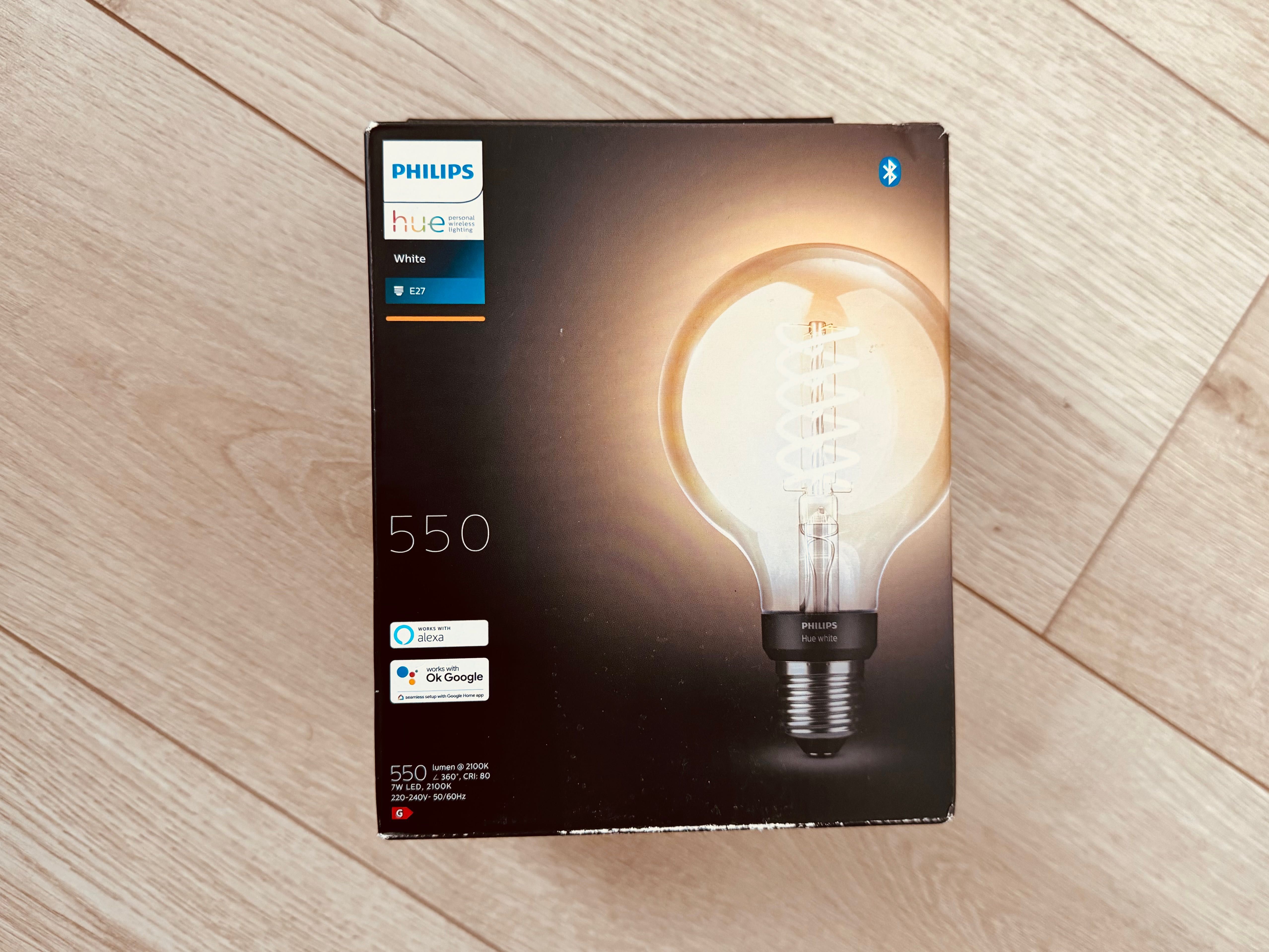 Becuri inteligente LED filament Philips Hue E27 G93