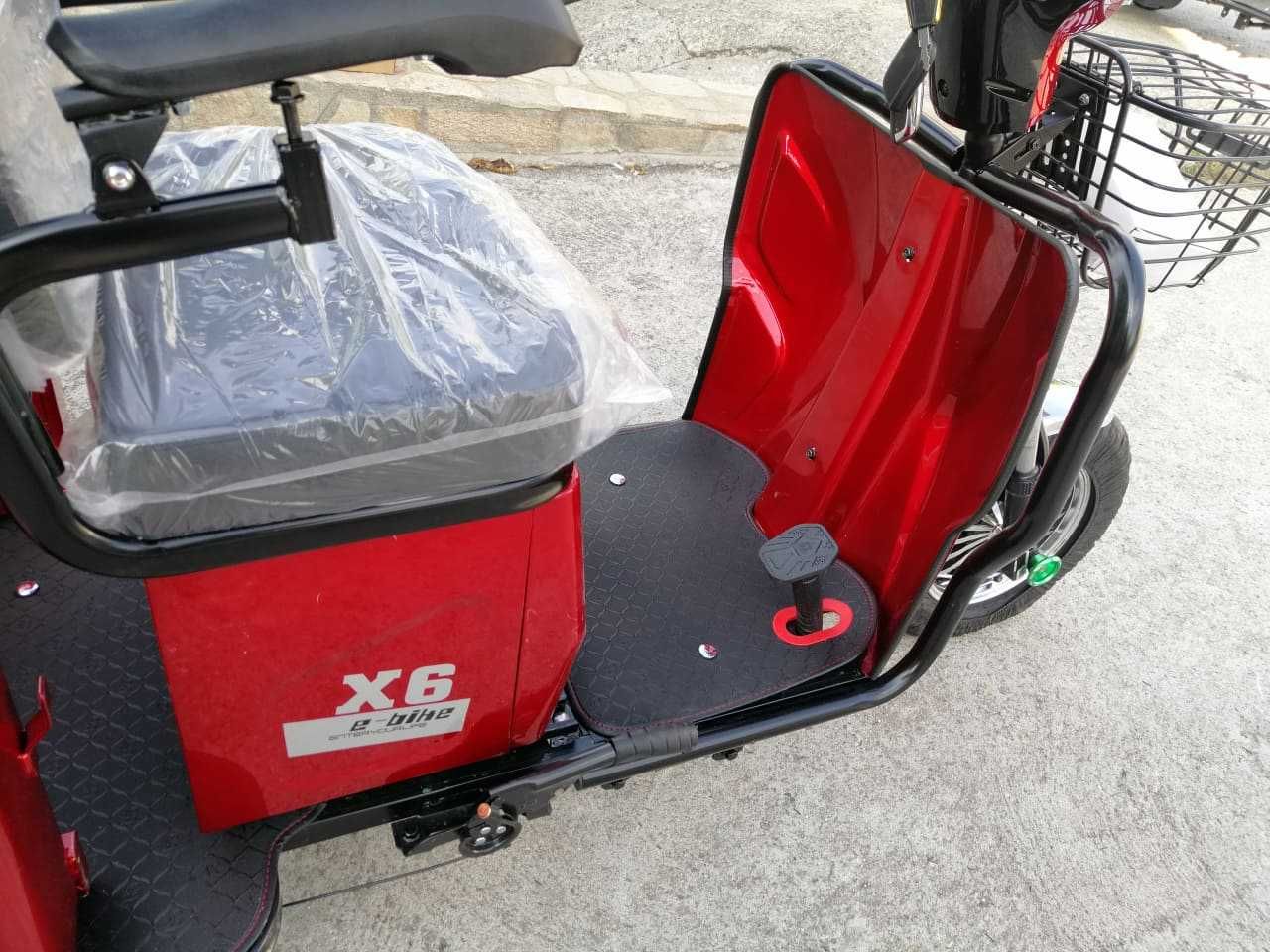 Електрическа Двуместна Триколка CARGO LUX 1500W - RED