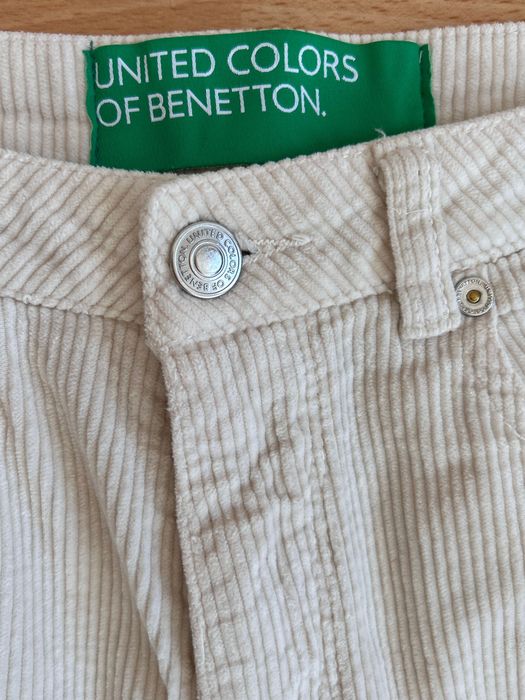 Benetton светли джинси с висока талия 28/29 номер  и коралова тениска