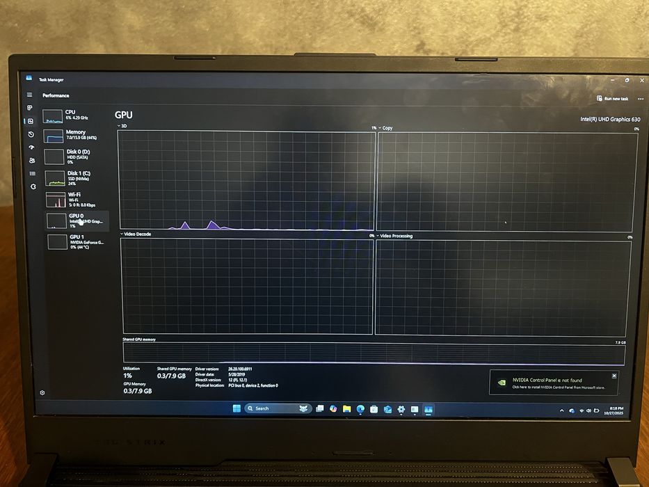 Laptop gaming RogStrix i7
