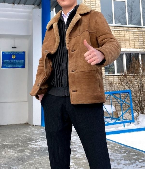 Натуральный дубленка размер S