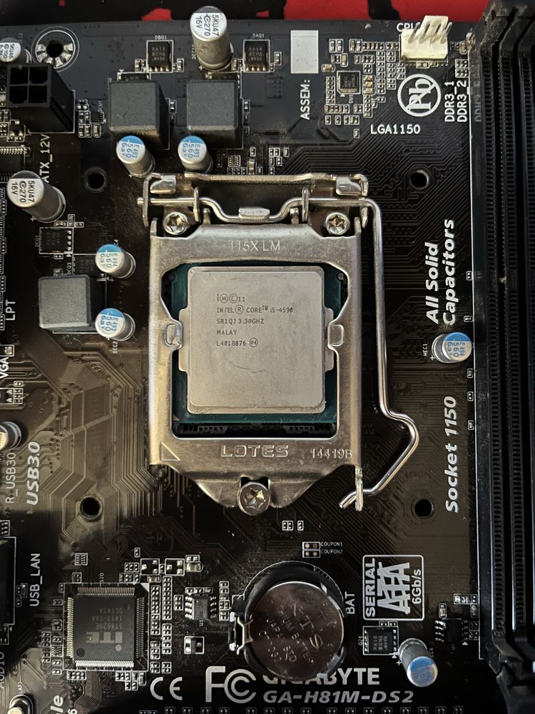 Kit I5 4590 + Placa de baza H81M-DS2 + 4GB Ram