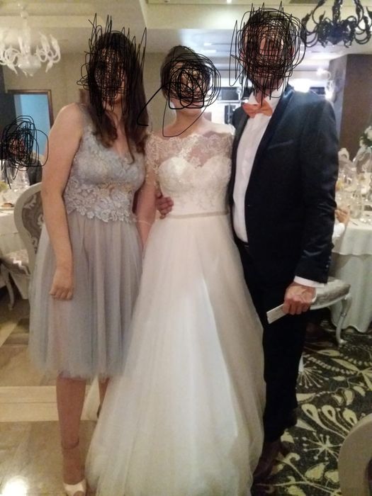 Rochie mireasa si crinolina white lady