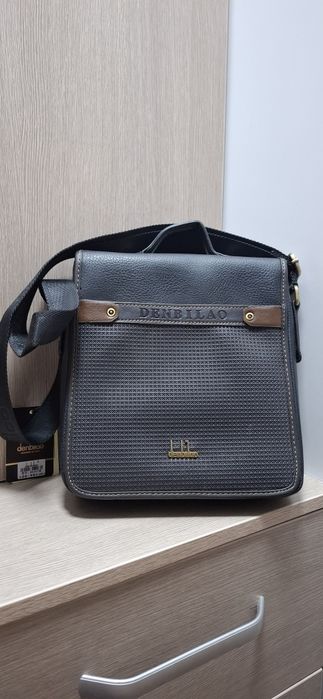 Черная мужская сумка барсетка DENBILAO.