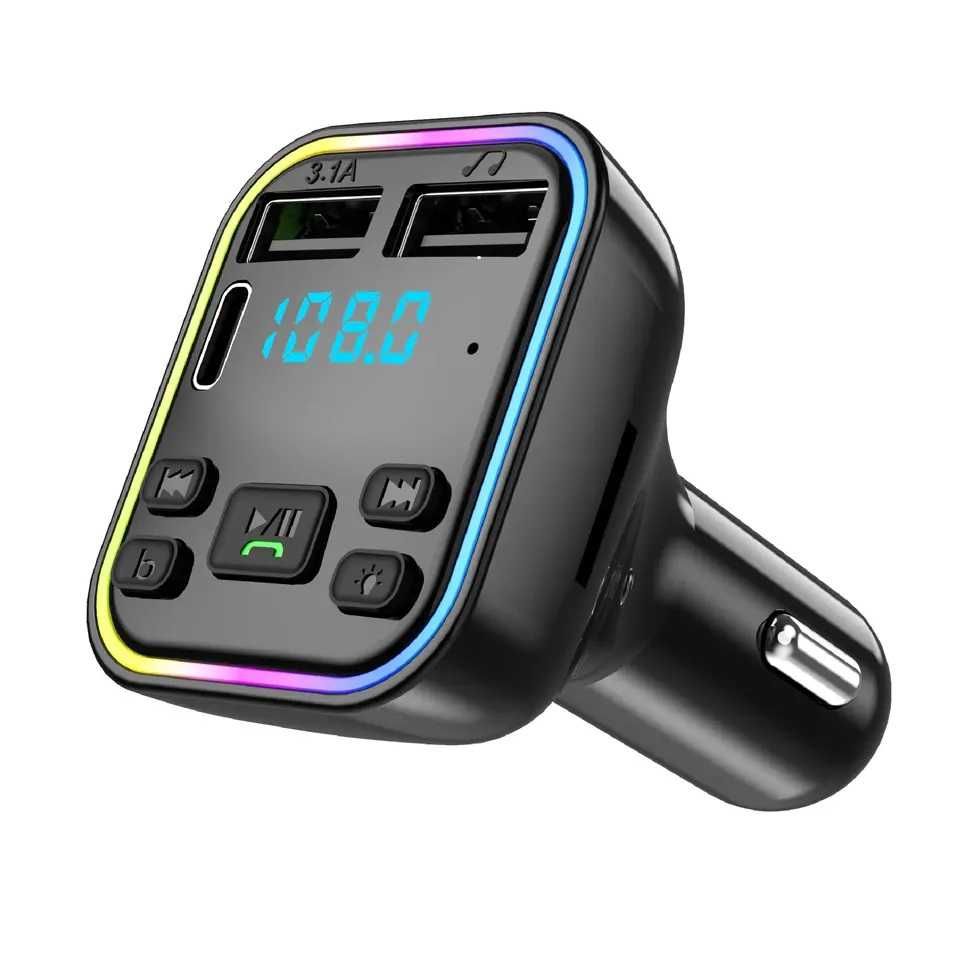 Авто FM трансмитер Pixlink BT-G38, Bluetooth 5.0, Handsfree, RGB