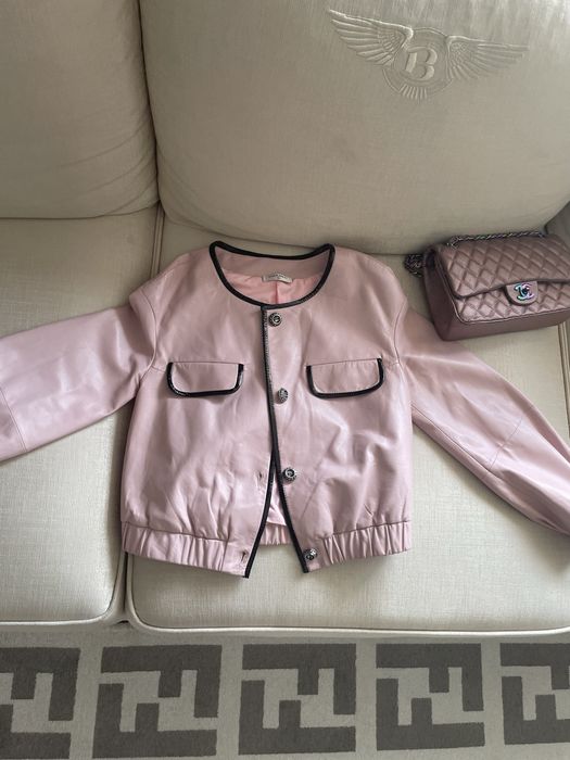 Дамско яке естествена агнешка кожа Шанел Chanel S