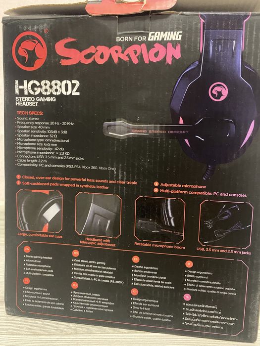 Căști de gaming Marvo Scorpion HG8802