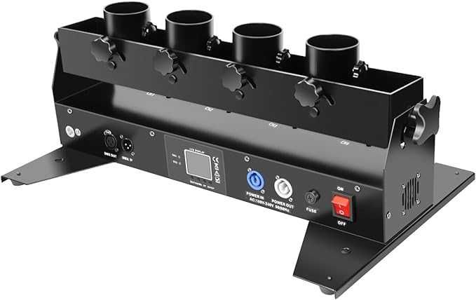 Mașină de suflat confetti cu 4 capete și control DMX