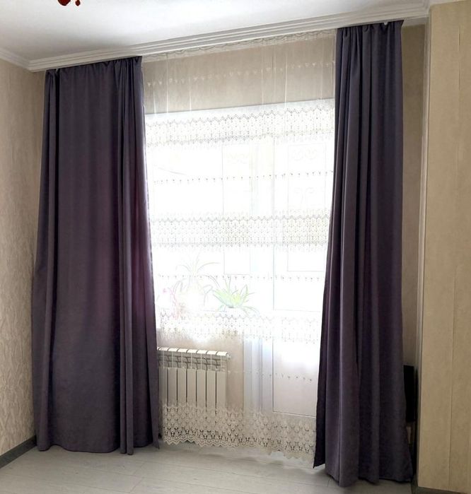 Занавески на окно-тюль и шторы