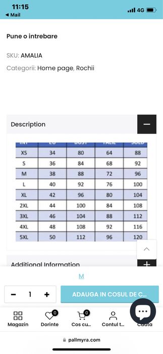 Rochie Amalia mărimea M