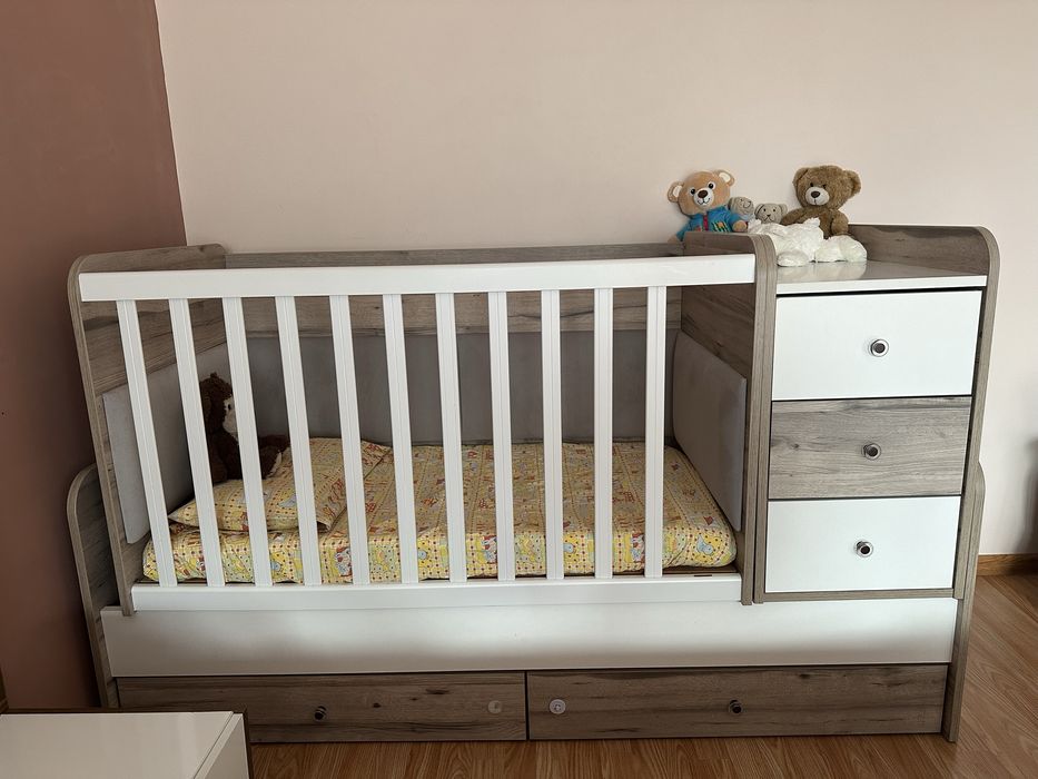 Детска кошара 3 в 1 с матрак