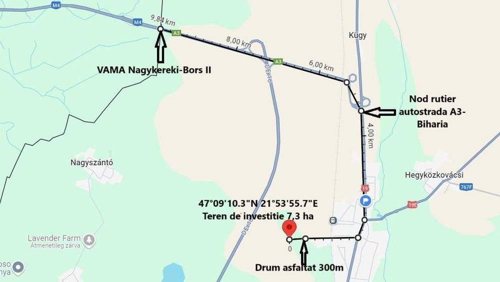 Teren de investitii - extravilan de Vanzare, Biharia 7,29 HA